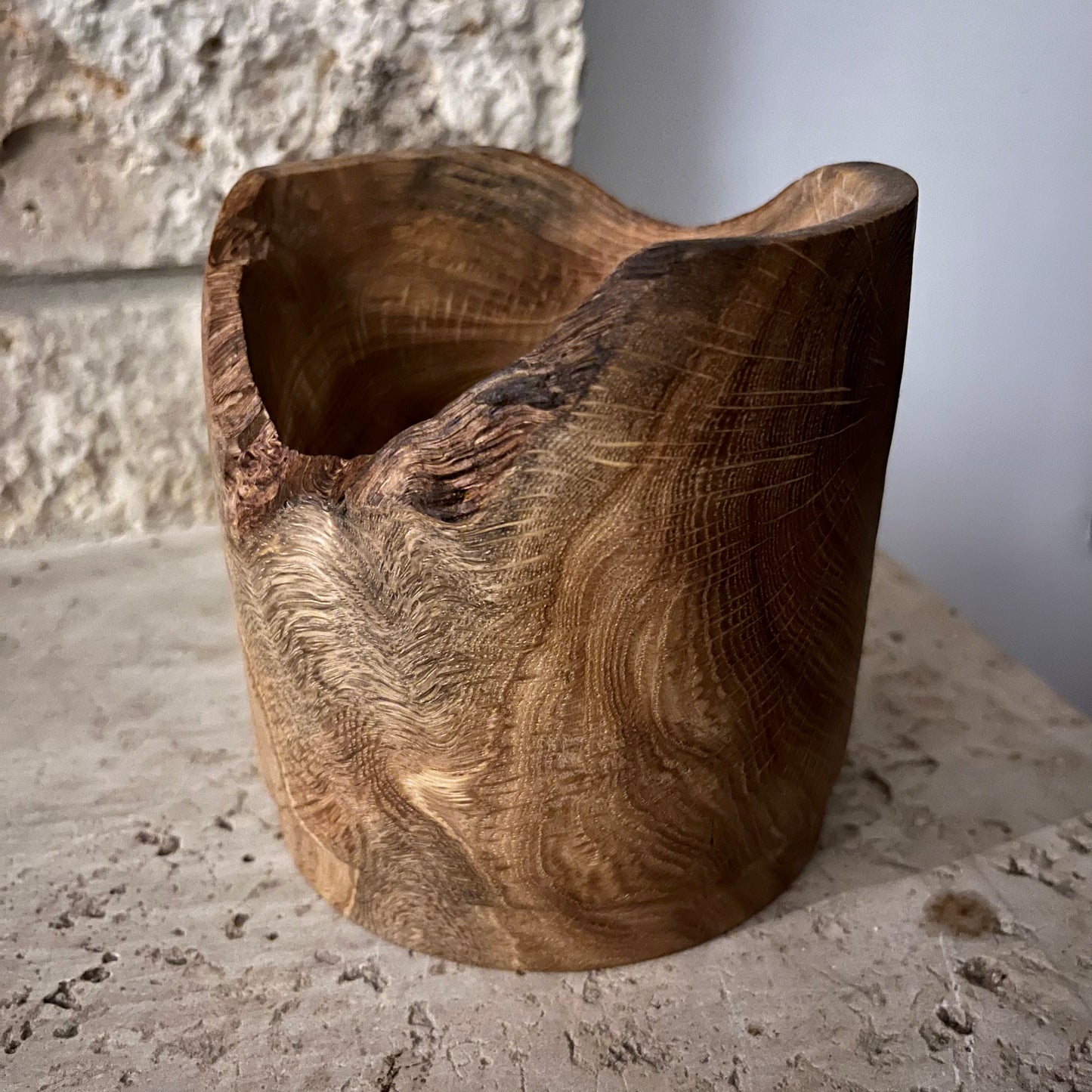 Oak Plant Holder from Grandpa’s tree, tung oil finish