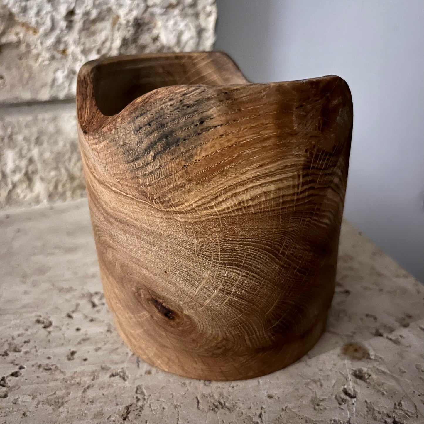 Oak Plant Holder from Grandpa’s tree, tung oil finish